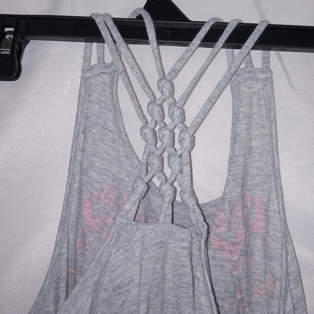 Arizona Jean Company Neon Pink Orange Boho Graphic Tank Top With Braiden Strap